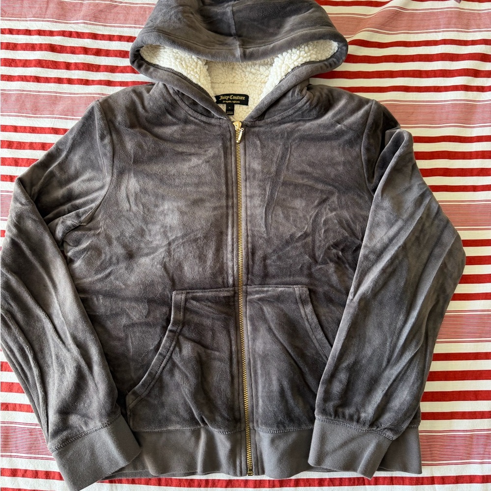 Juicy Couture Cream Sherpa Lined Jacket